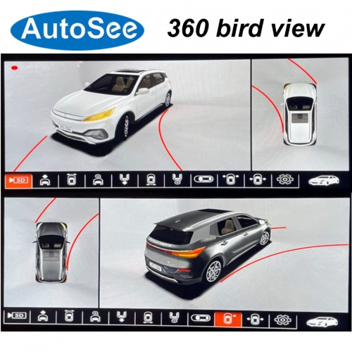 suit original OEM monitor or BYD e1 e2 e3 e9 car 360 degree camera bird eye 3D Panoramic view Front rear side Surround parking reverse